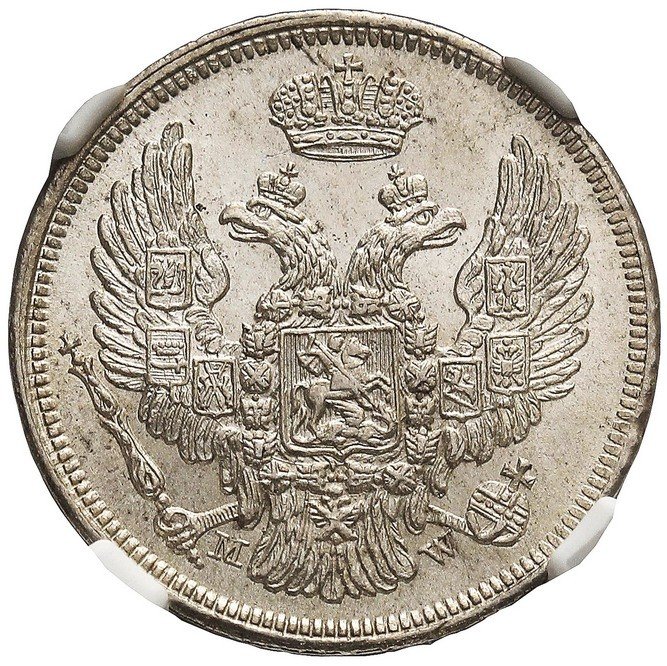 15 kopiejek = 1 złoty 1835, Warszawa, NGC MS64