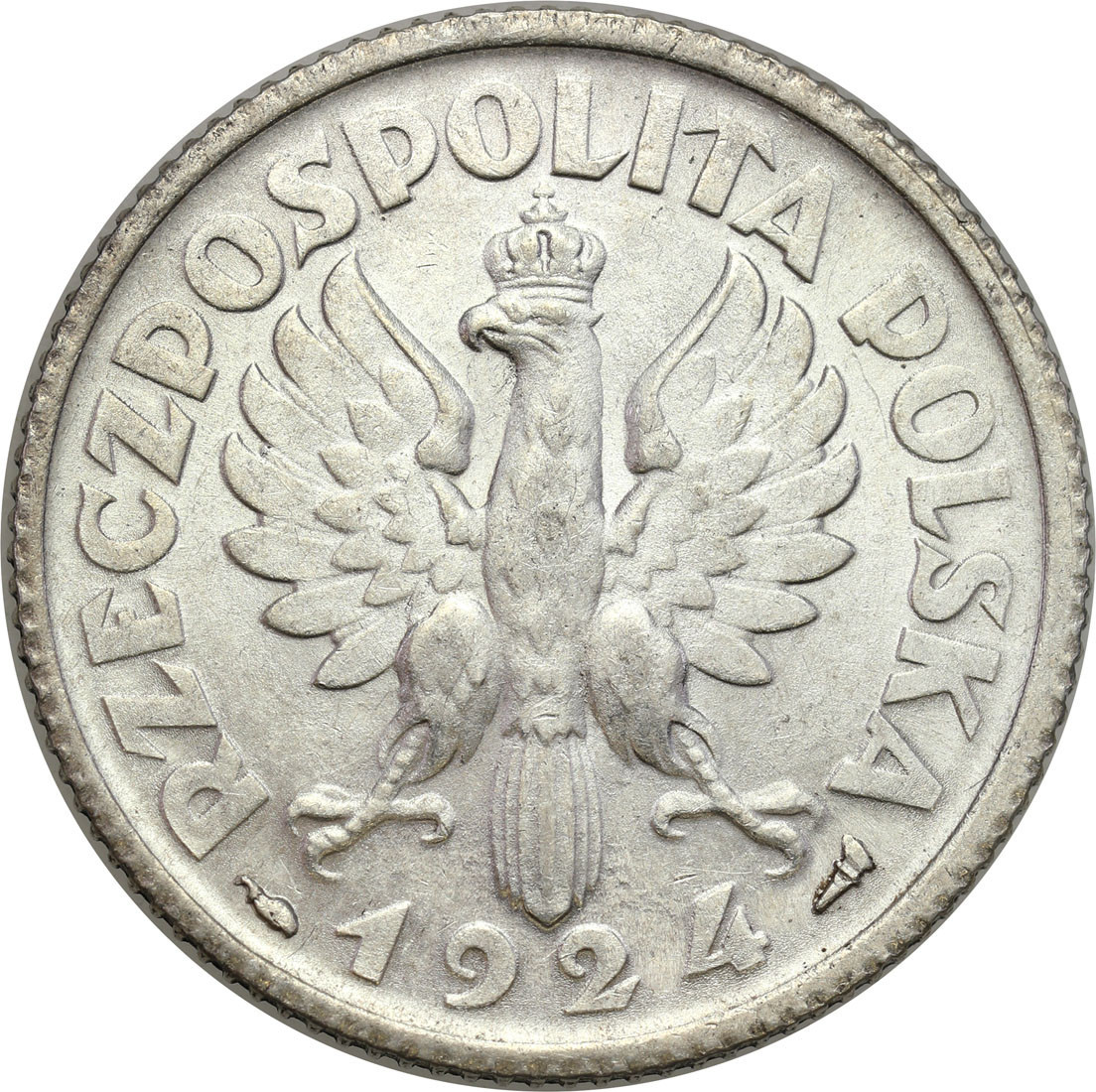 II RP. 1 złoty 1924, Paryż - PIĘKNE