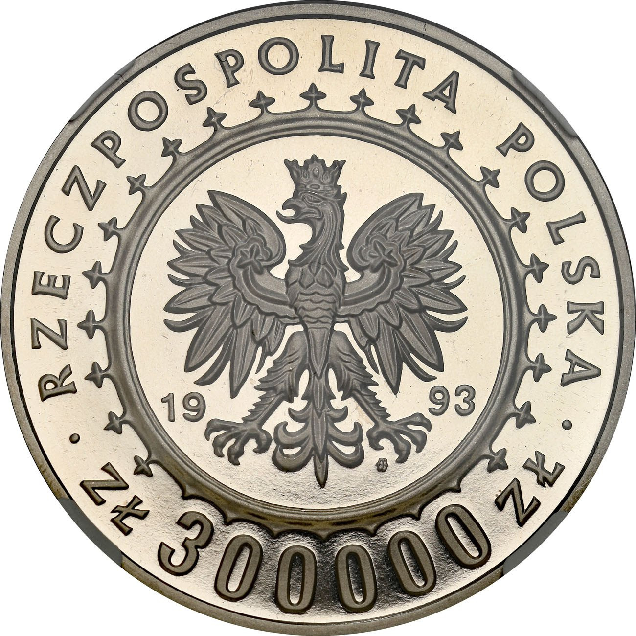 PRÓBA Nikiel 300.000 złotych 1993 Zamek w Łańcucie NGC PF68 ULTRA CAMEO 
