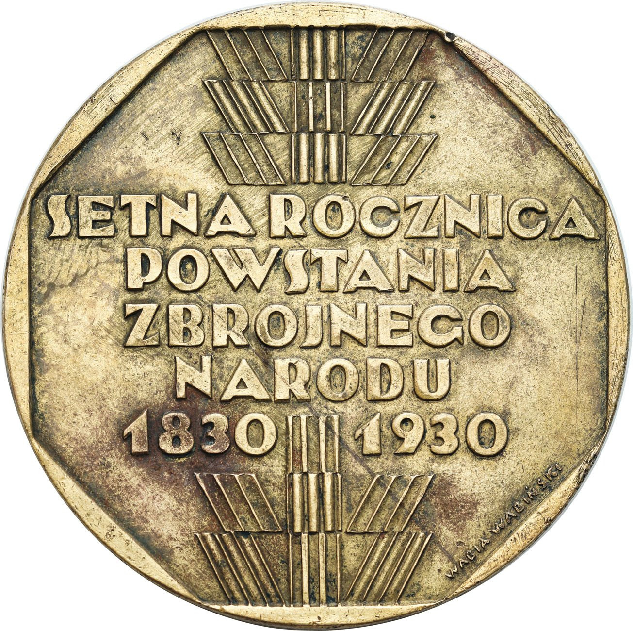 II RP. Medal 1930 setna rocznica Powstania Listopadowego, brąz