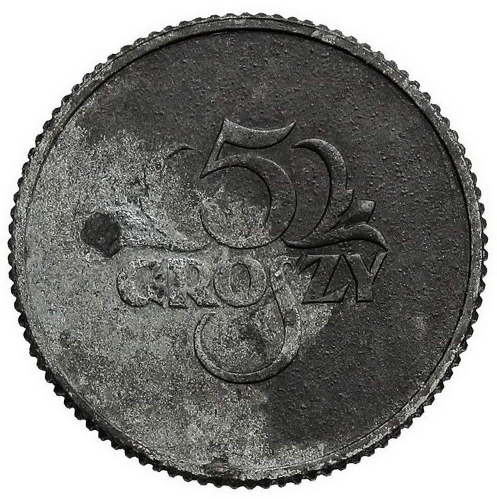 II RP. 5 groszy 19(-), PRÓBA, cynk, UNIKAT z kolekcji W. Głuchowskiego