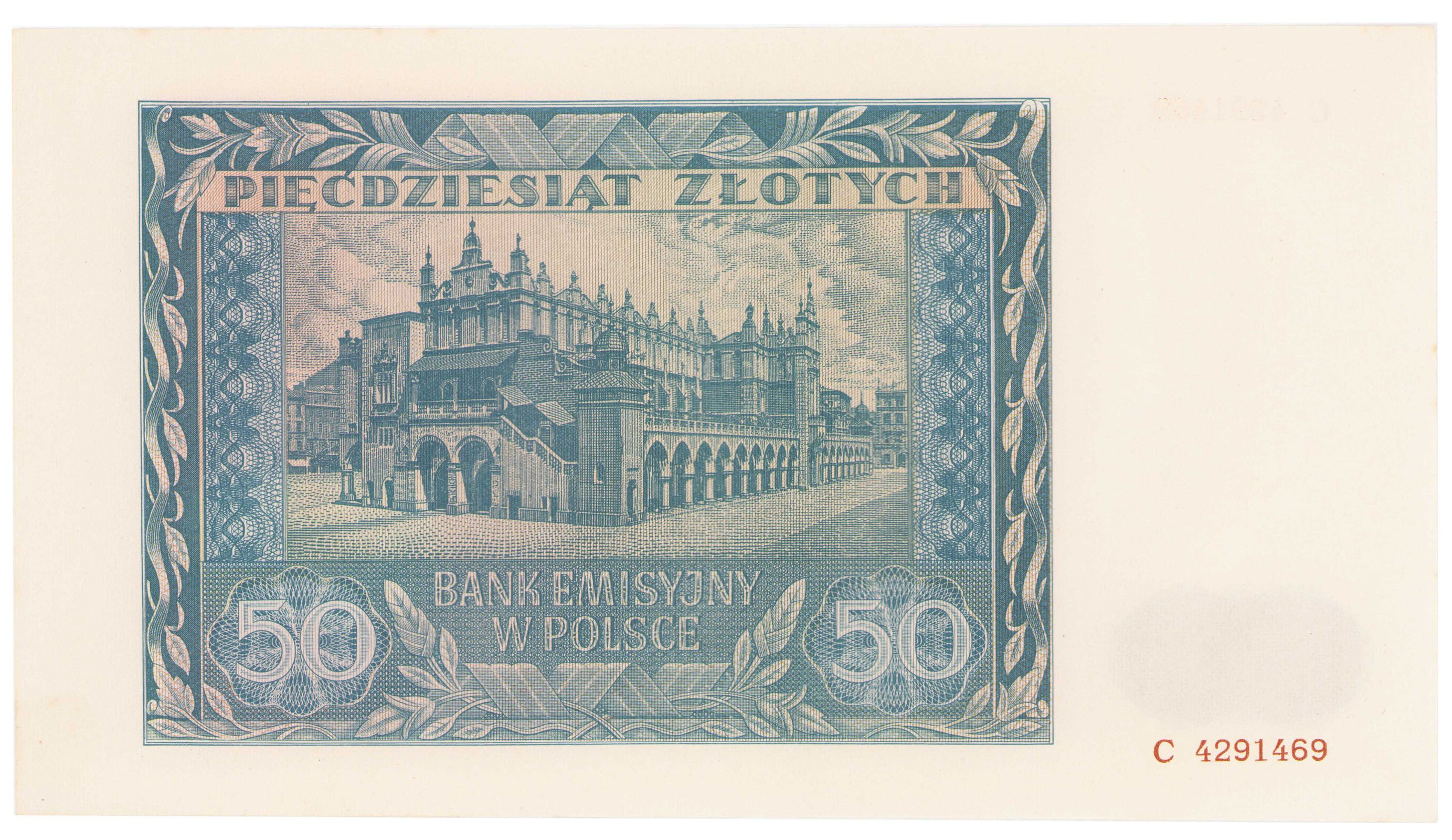 50 złotych 1941 seria C 