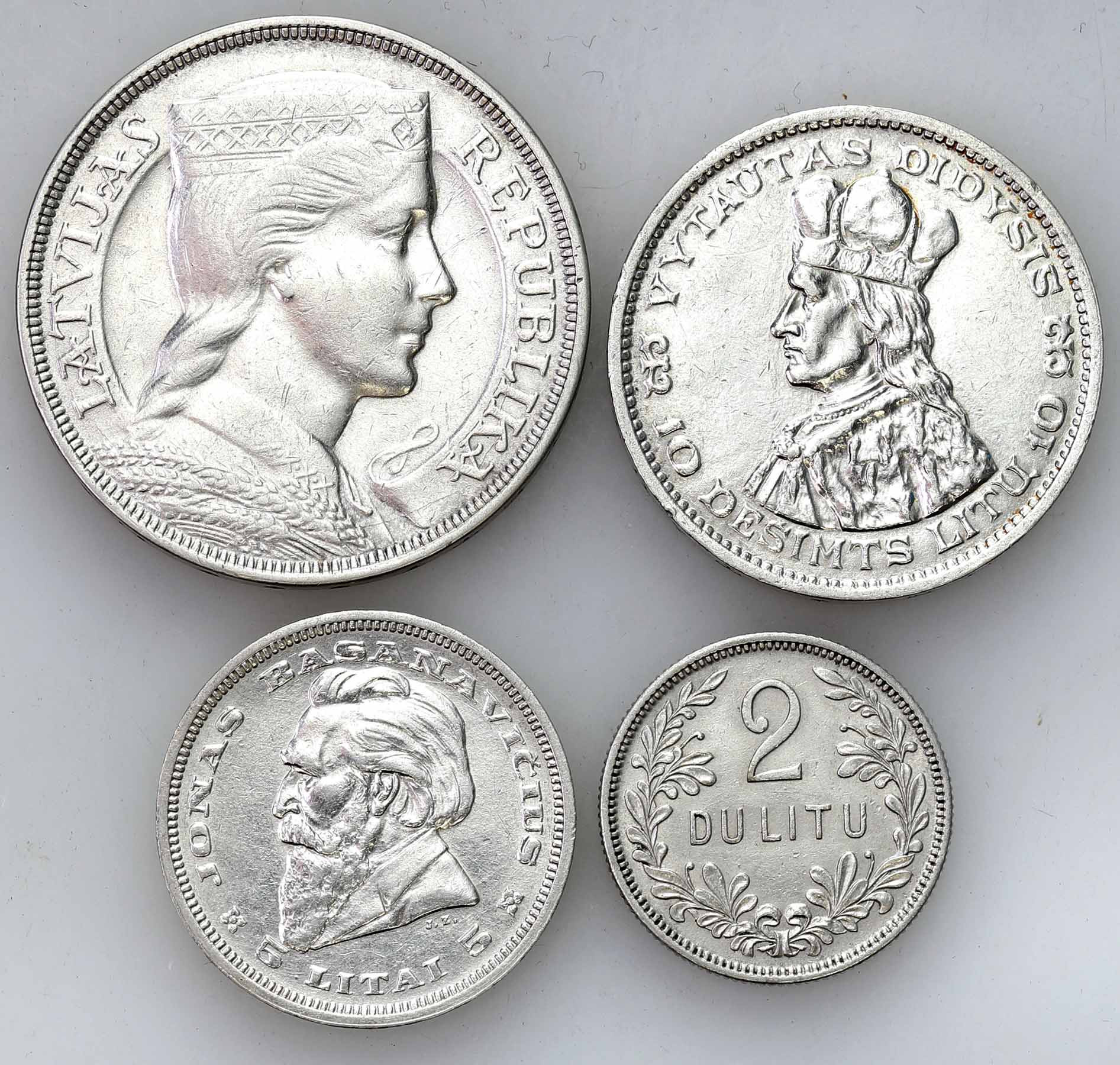 Litwa. 2 litu do 5 lati 1925-1936, zestaw 4 monet