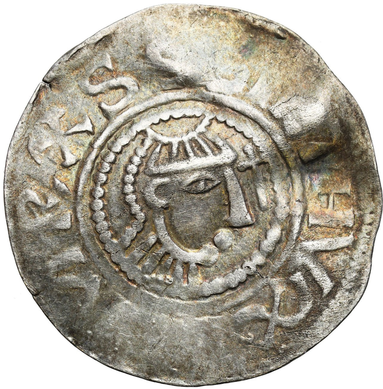 Niemcy, Saksonia, Halberstadt - bp Branthog (1023–1036). Denar XI wiek – RZADKI