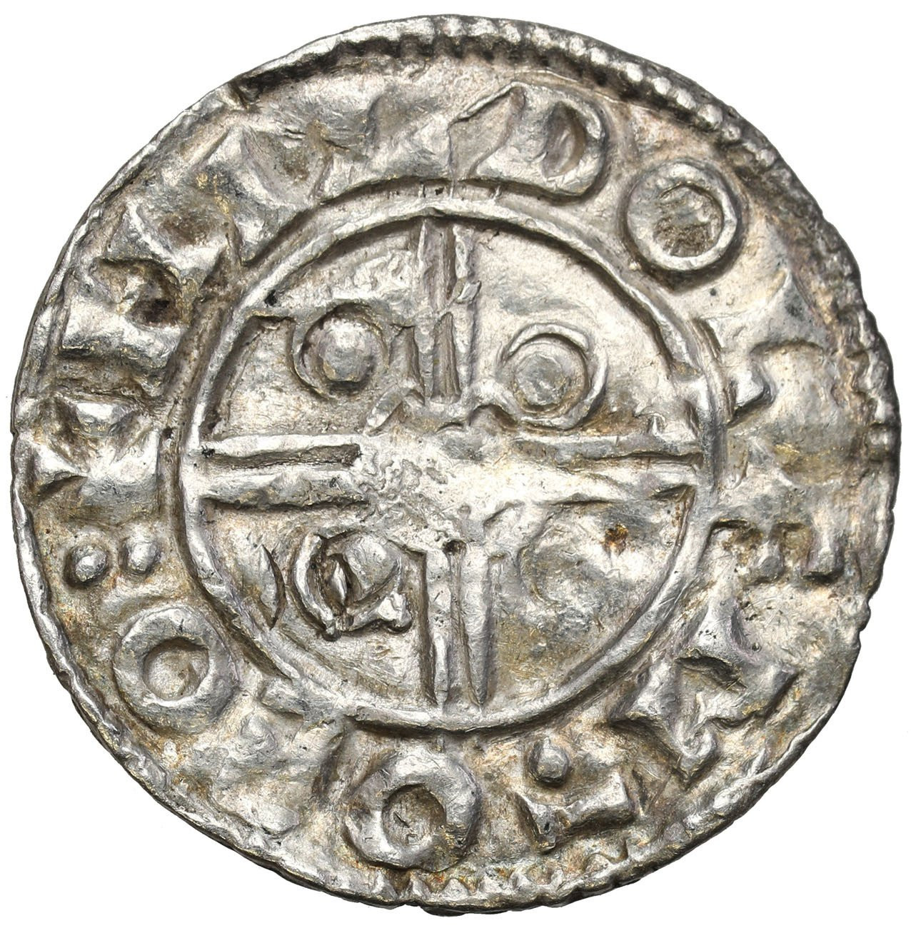 Anglia. Cnut (1016-1035). Denar typu Pointed Helmet 