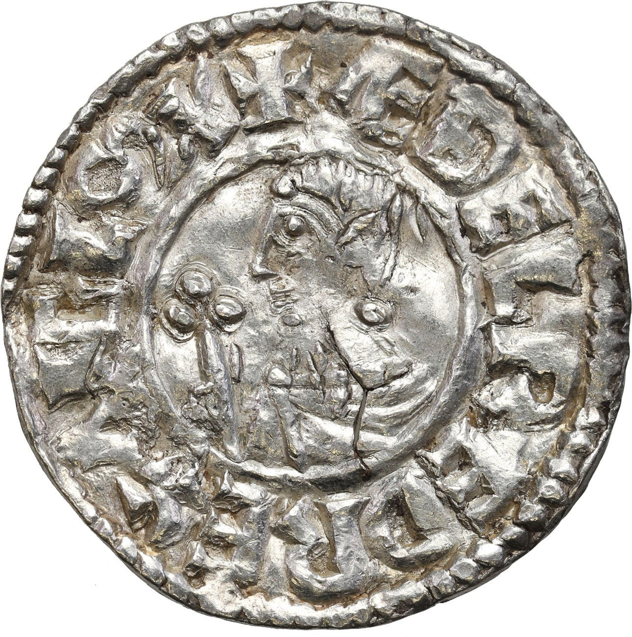 Anglia, Aethelred II (978–1016). Denar typu Crux