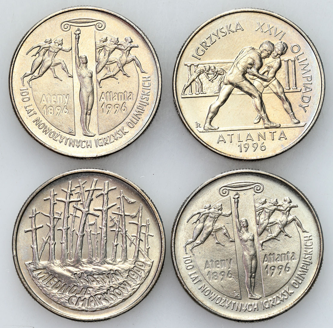III RP. 2 złote 1995, zestaw 4 monet