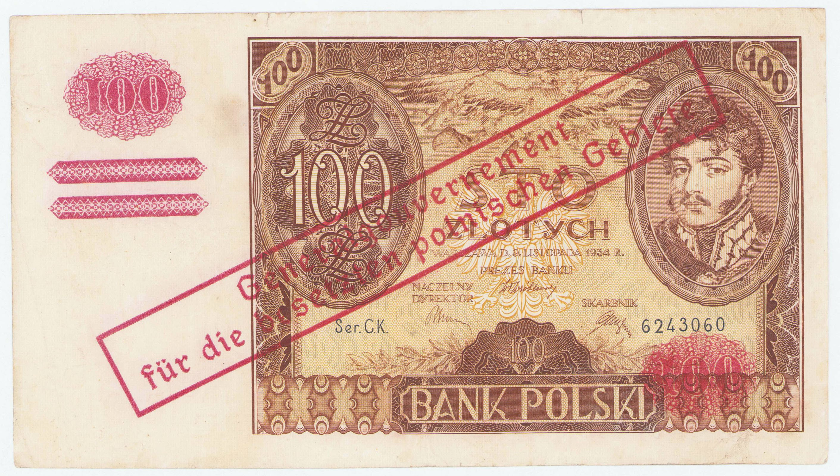 100 złotych 1934 seria CK 
