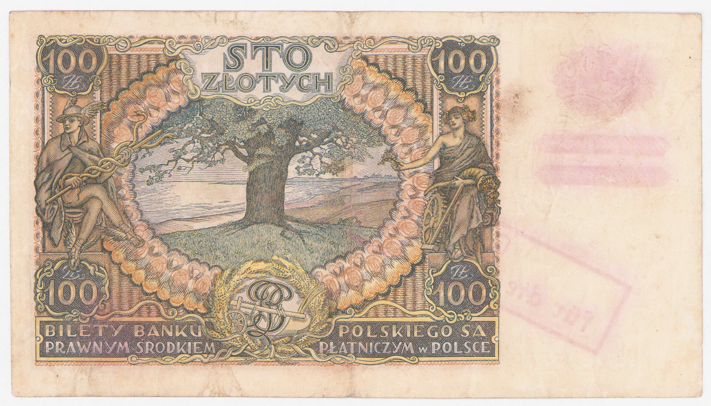 100 złotych 1934 seria CK 