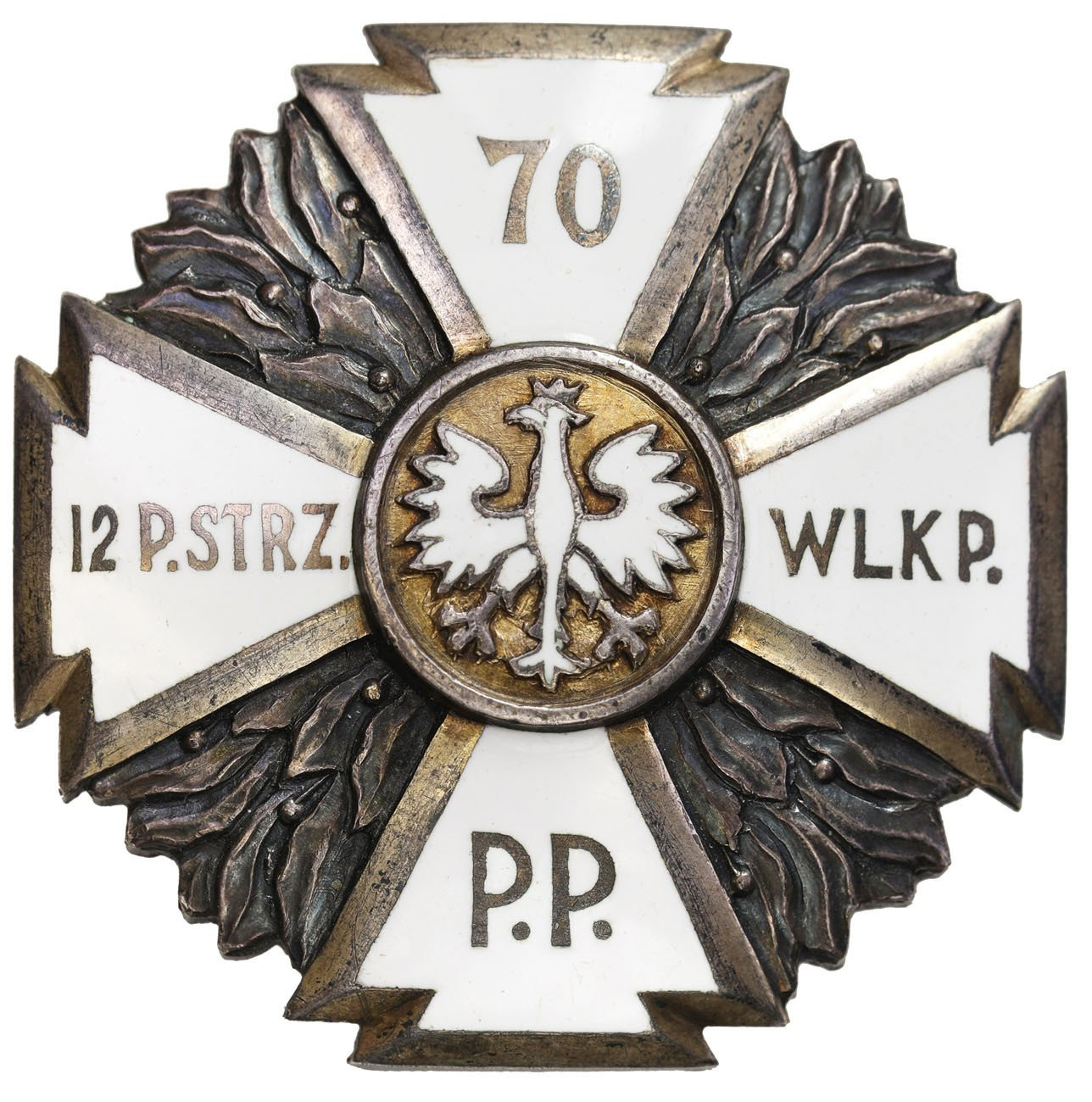 II RP. Odznaka 70 Pułk Piechoty Wielkopolskiej – Pleszew - RZADKA
