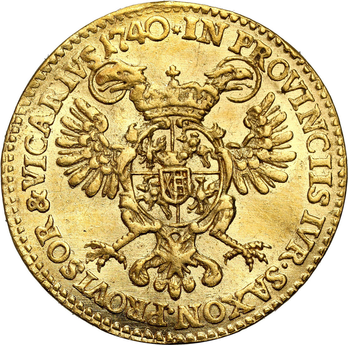 August III Sas dukat 1740 Drezno - RZADKOŚĆ