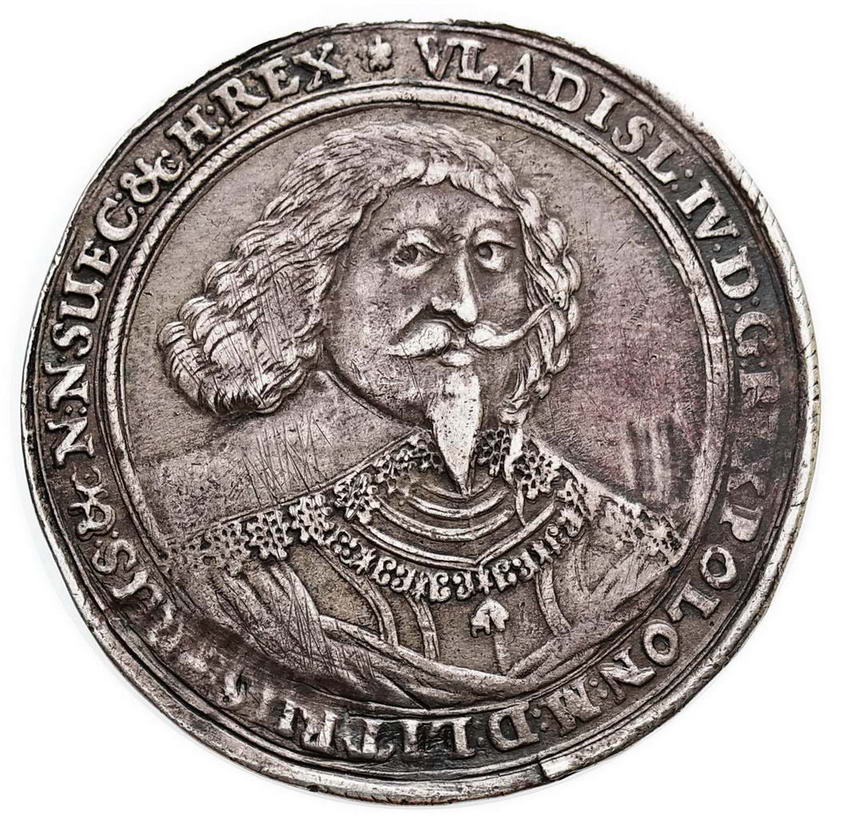 Władysław IV Waza. Talar 1636, Gdańsk popiersie na wprost