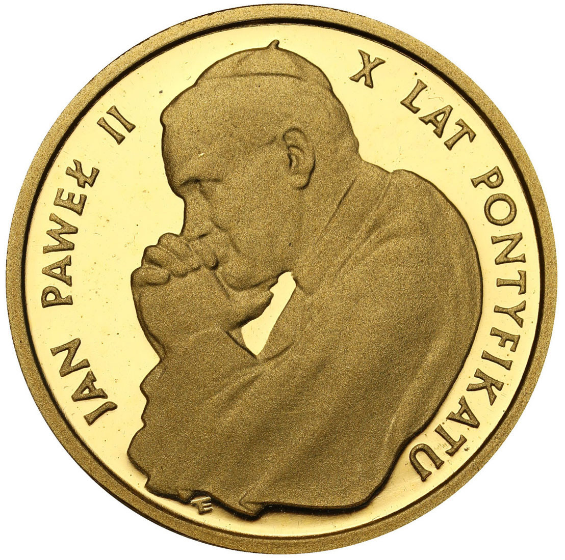 PRL. 1.000 złotych 1988 Jan Paweł II X lat Pontyfikatu stempel lustrzany - RZADKIE