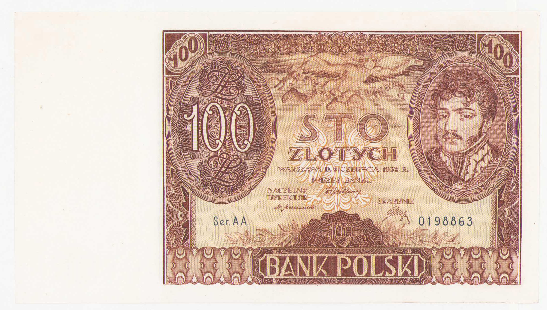 100 złotych 1932 seria AA