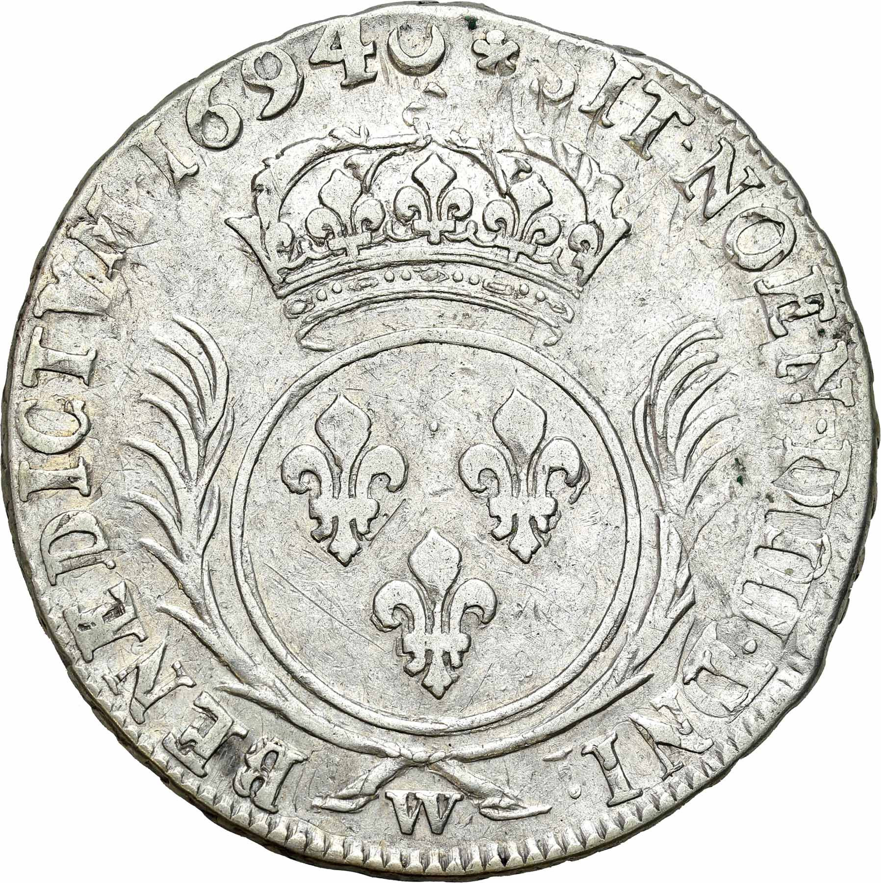 Francja, Ludwik XIV (1643-1715). Ecu 1694 W, Lille