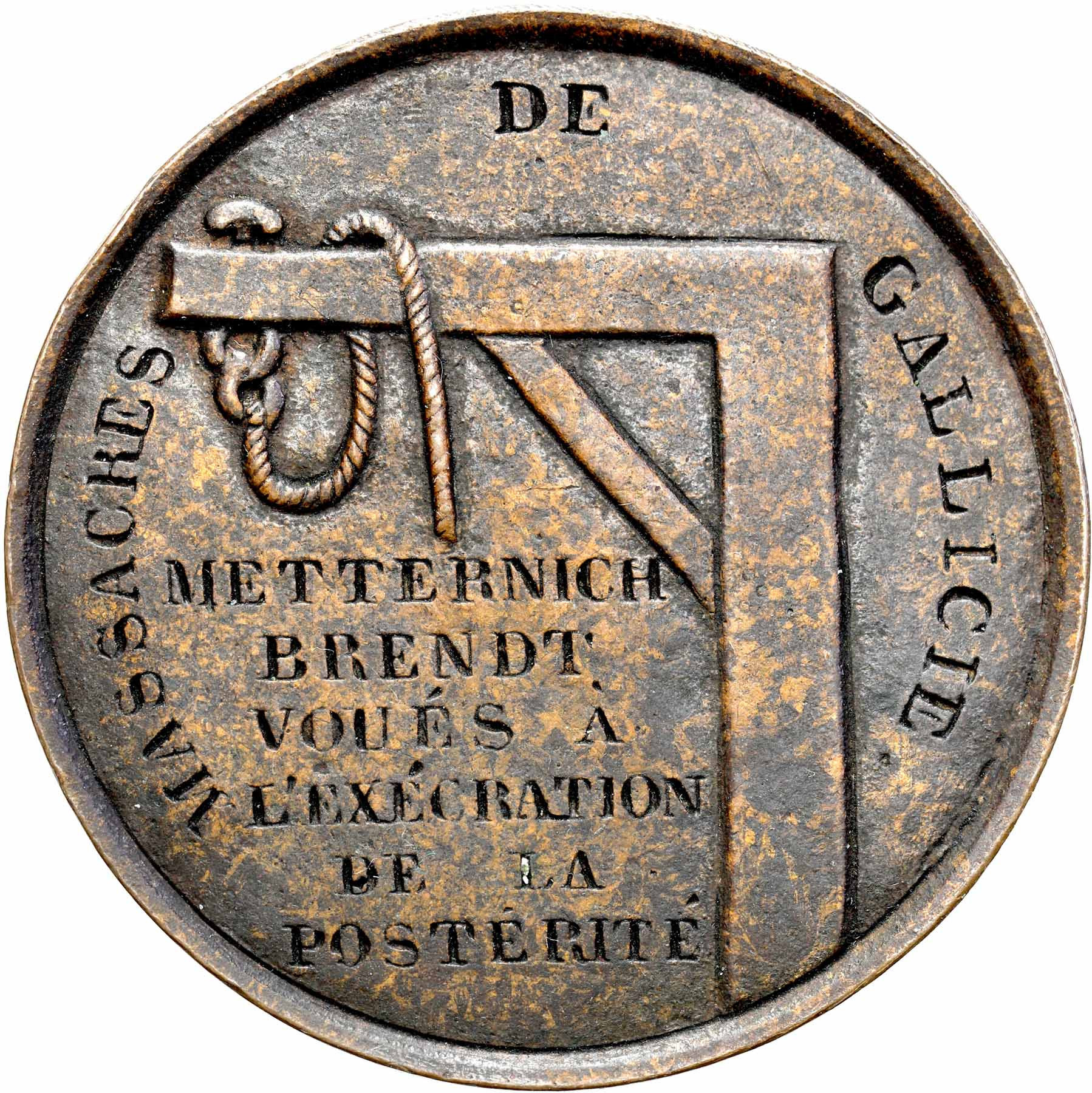 Polska. Medal 1846 Rzeź Galicji - RZADKOŚĆ R4