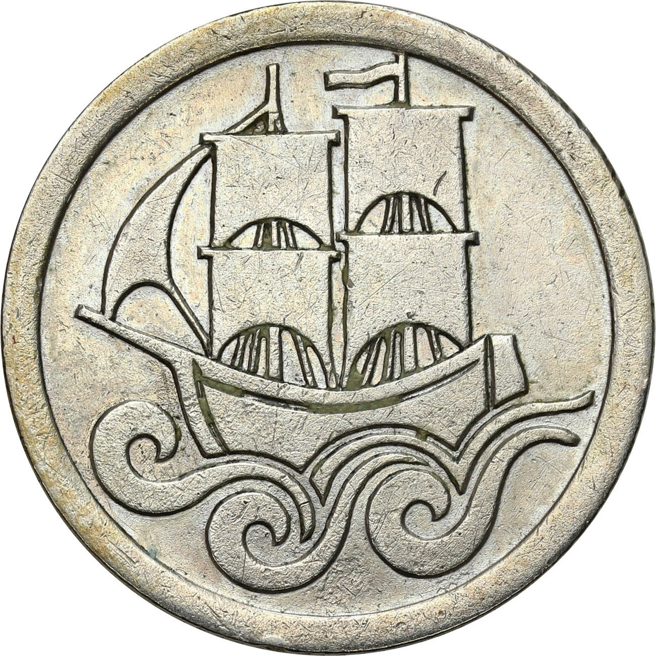 Wolne Miasto Gdańsk/Danzig. 1/2 Guldena 1927, Utrecht - rzadszy rocznik