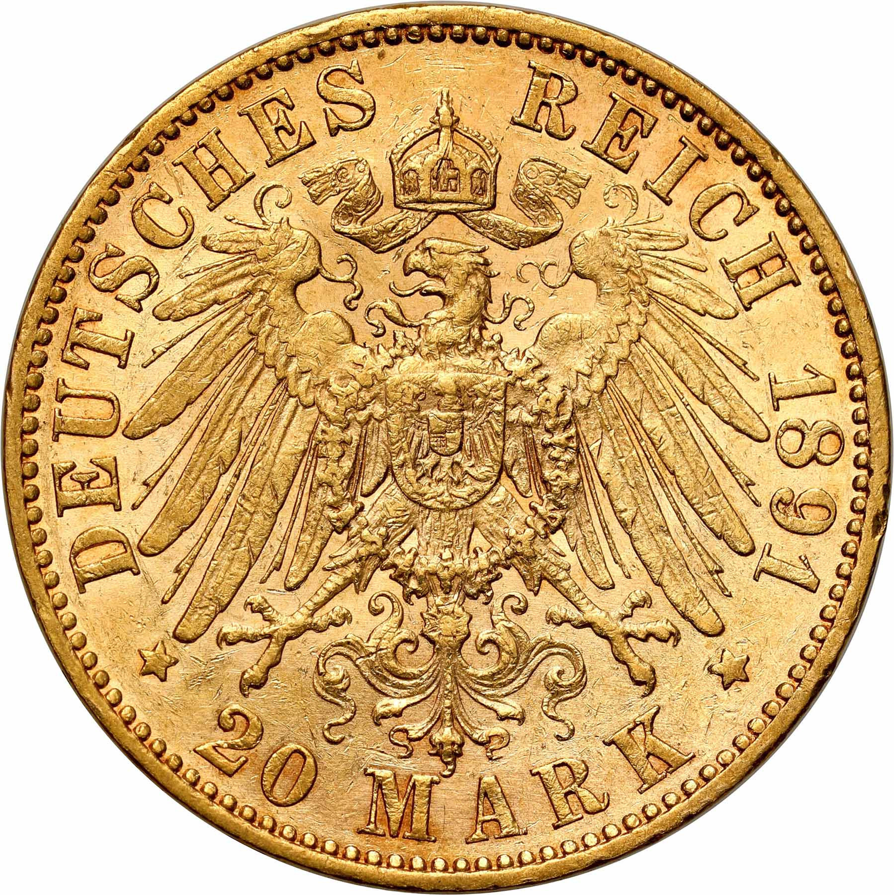 Niemcy, Prusy. Wilhelm II (1888–1918). 20 marek 1891 A, Berlin