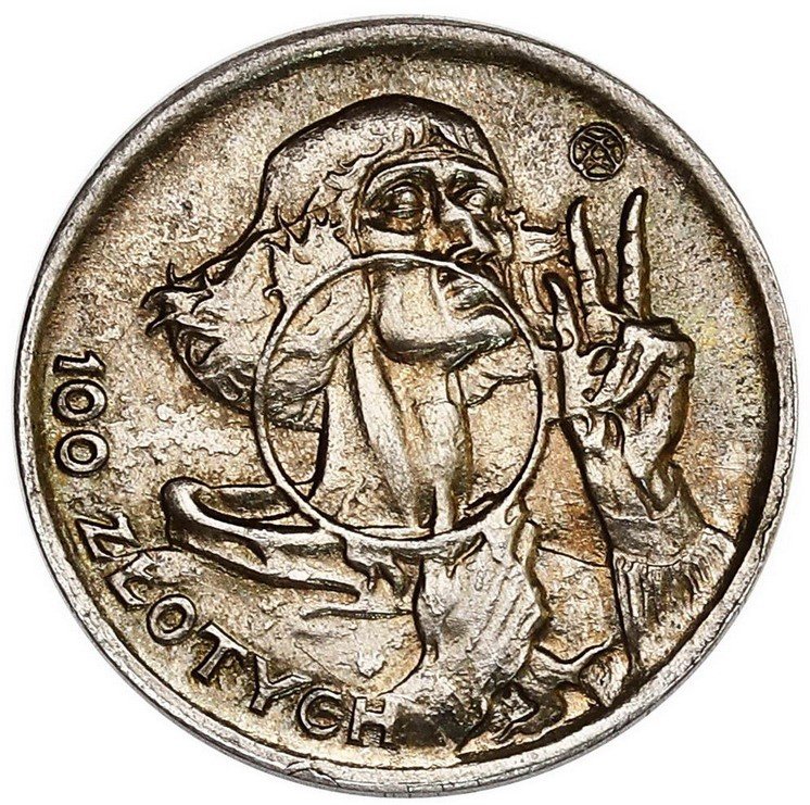 II RP. 100 złotych 1925, PRÓBA, Kopernik, srebro