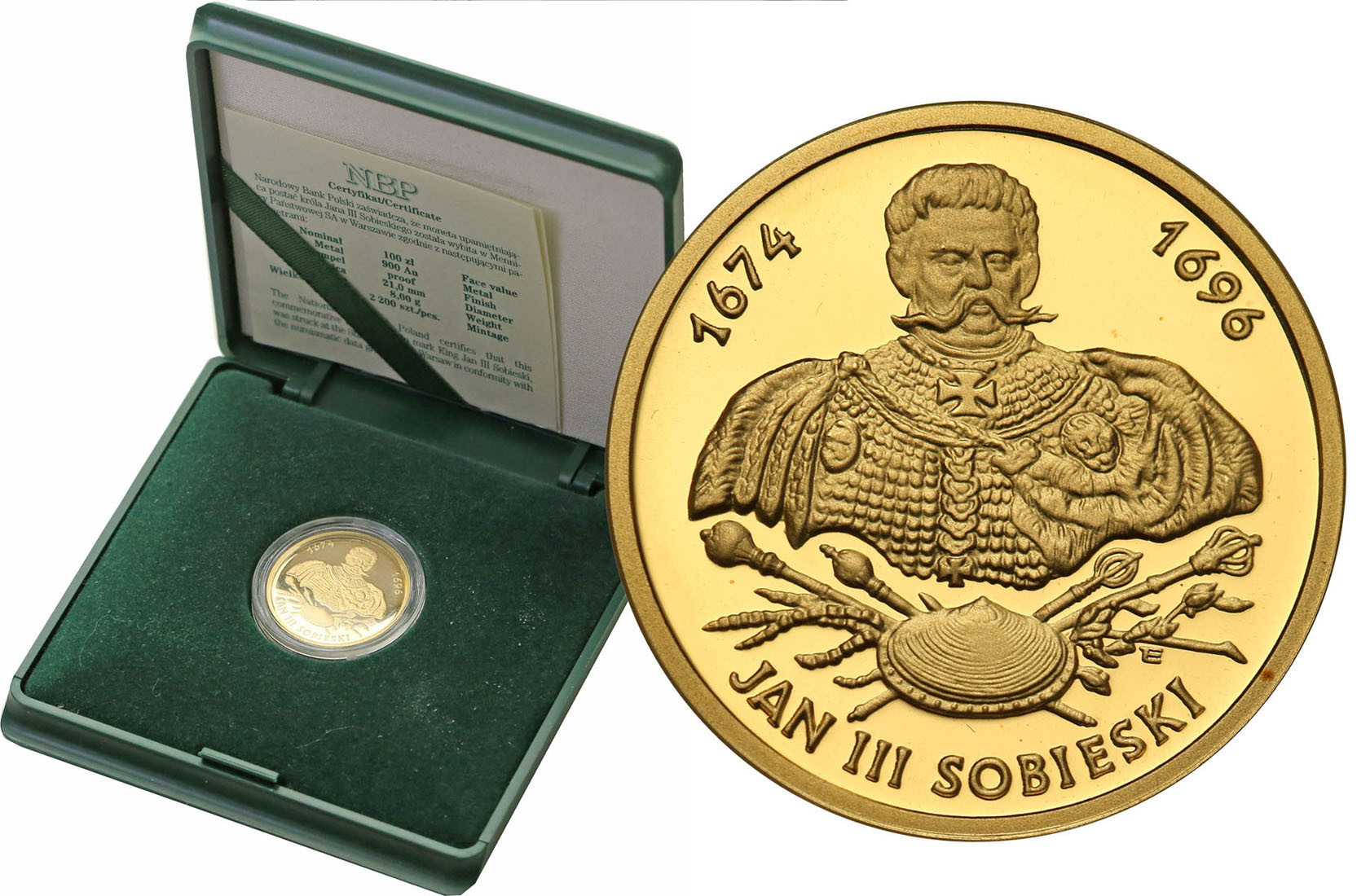 III RP. 100 złotych 2001 Jan III Sobieski 