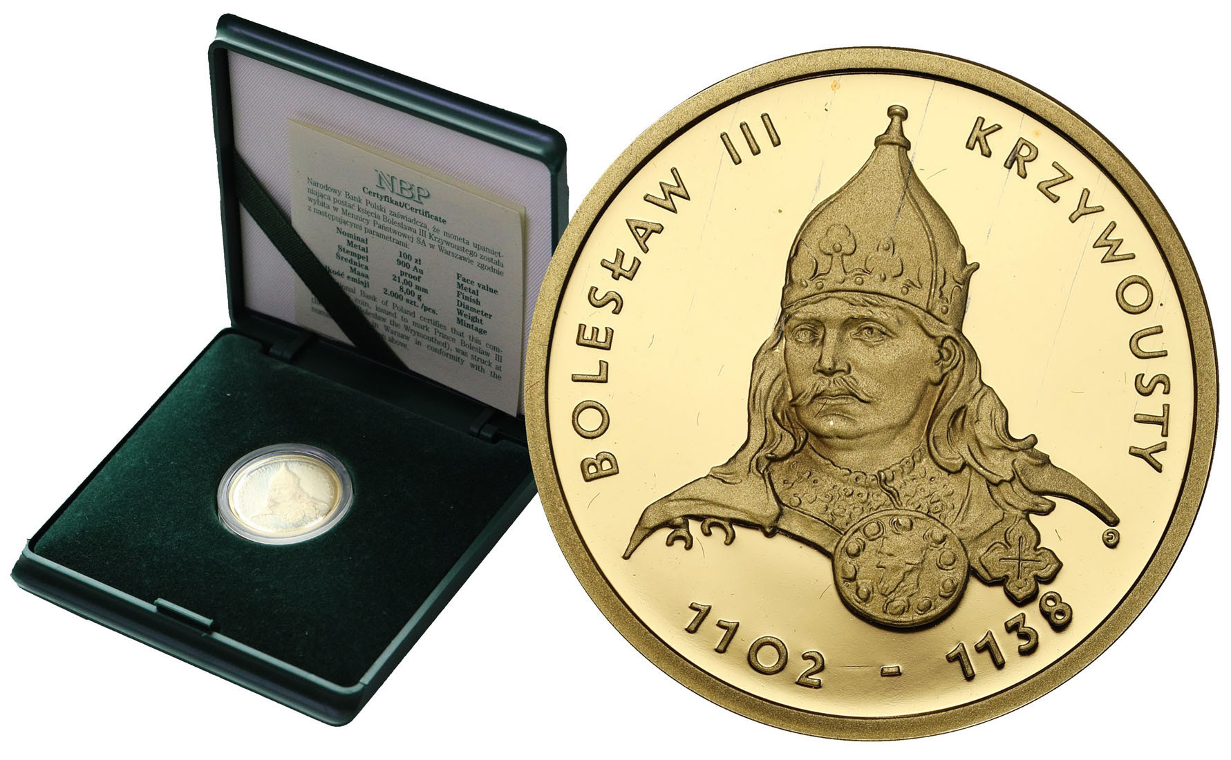 III RP. 100 złotych 2001 Bolesław III Krzywousty 