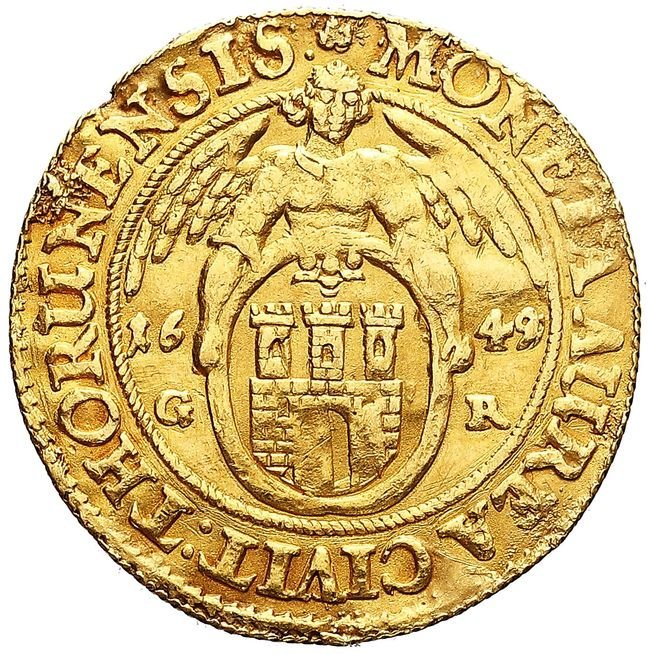 Jan II Kazimierz. Dukat 1649 G-R, Toruń