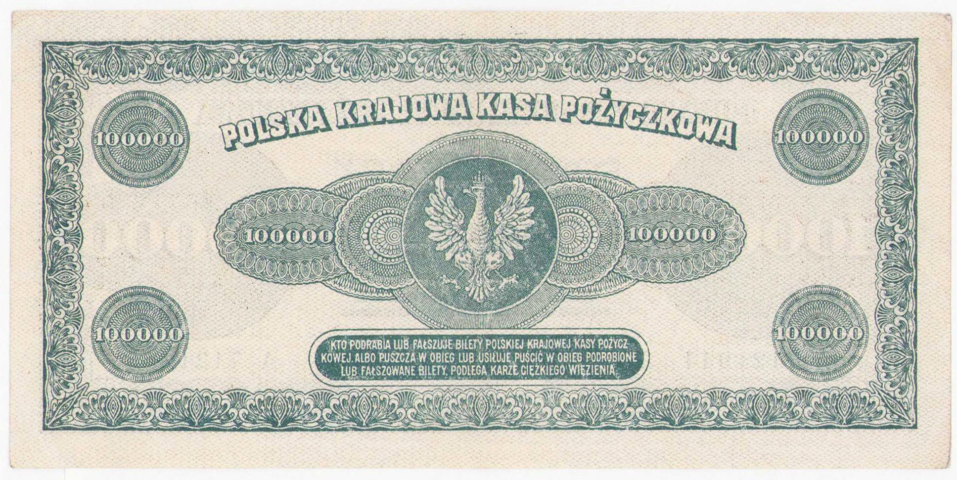 100.000 marek polskich 1923 seria A