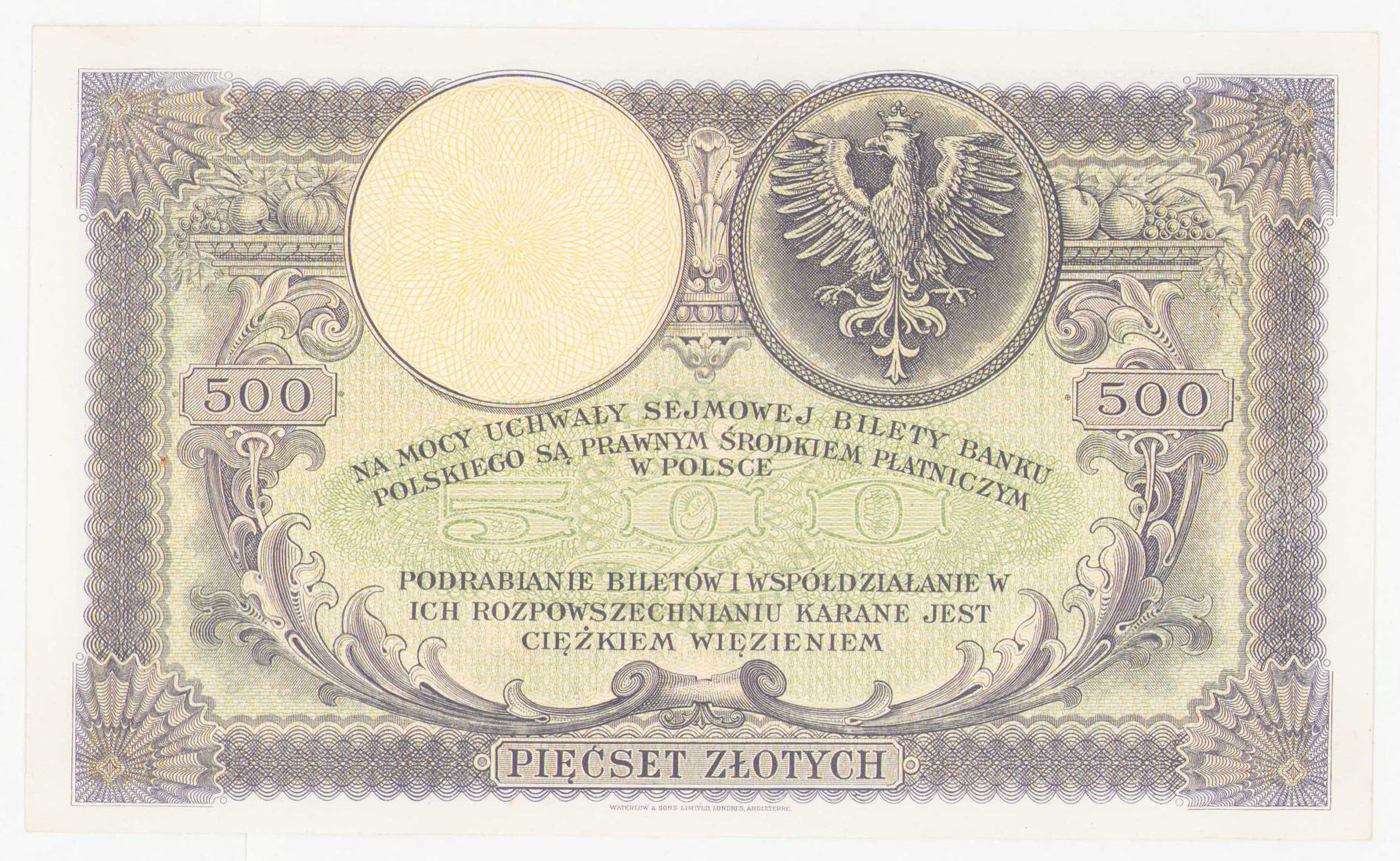 500 złotych 1919 seria A 