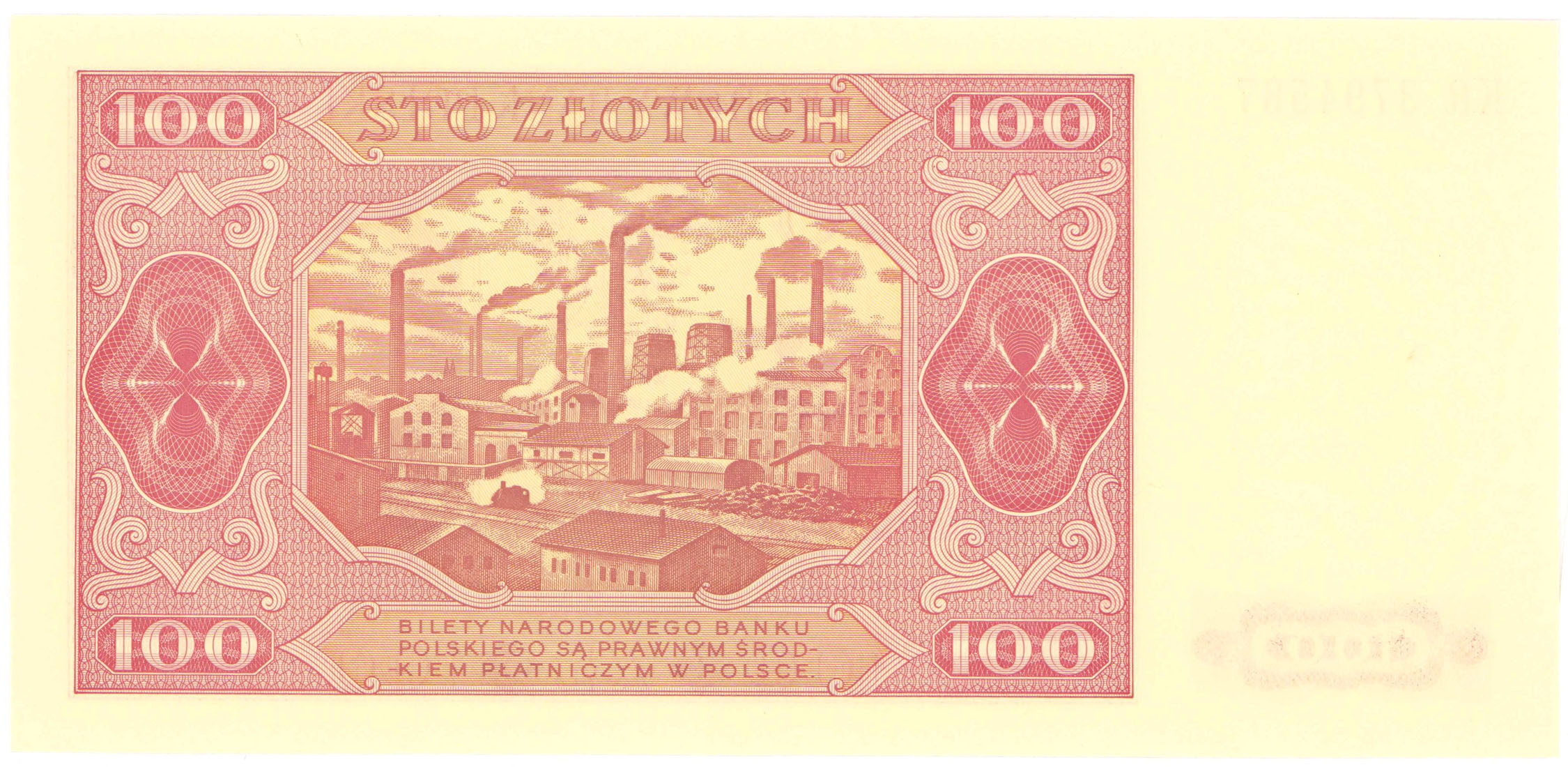 100 złotych 1948 seria KR - PIĘKNE