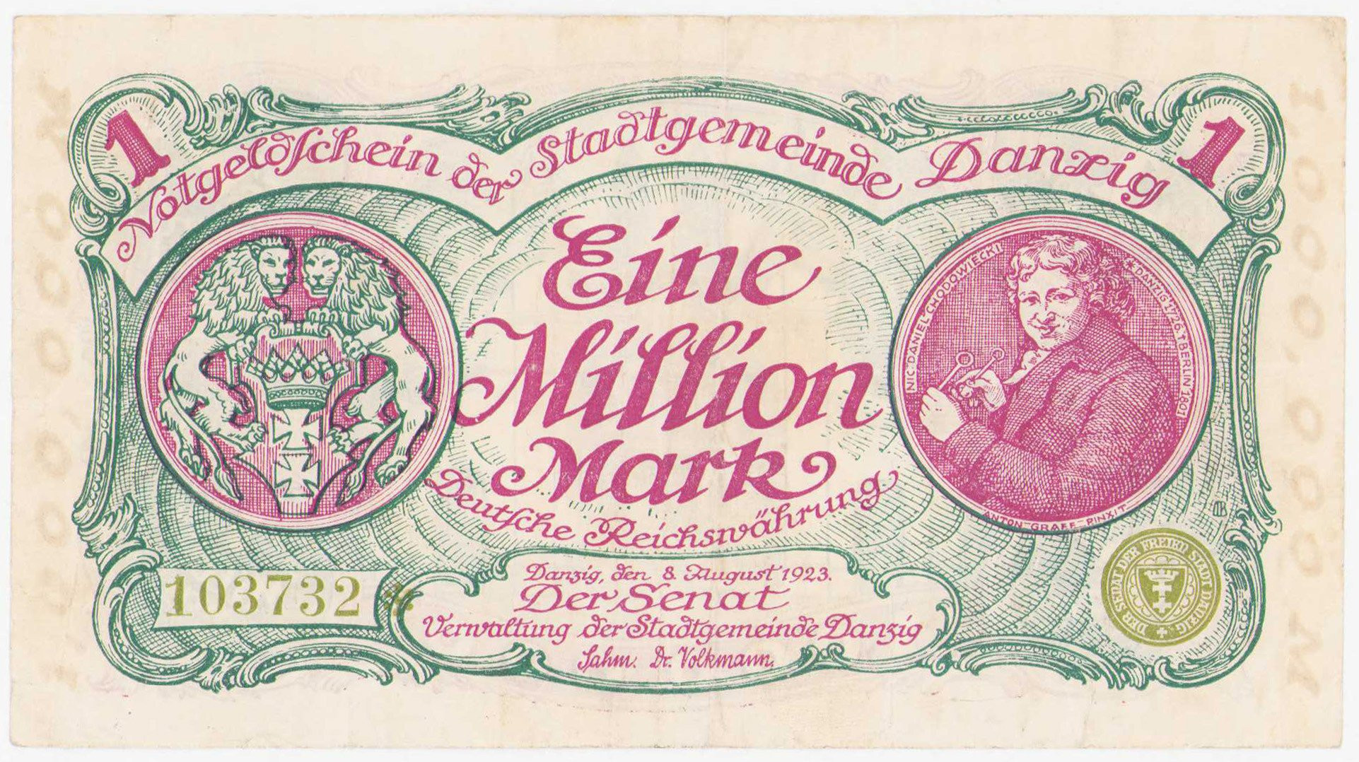 Wolne Miasto Gdańsk 1.000.000 marek 1923