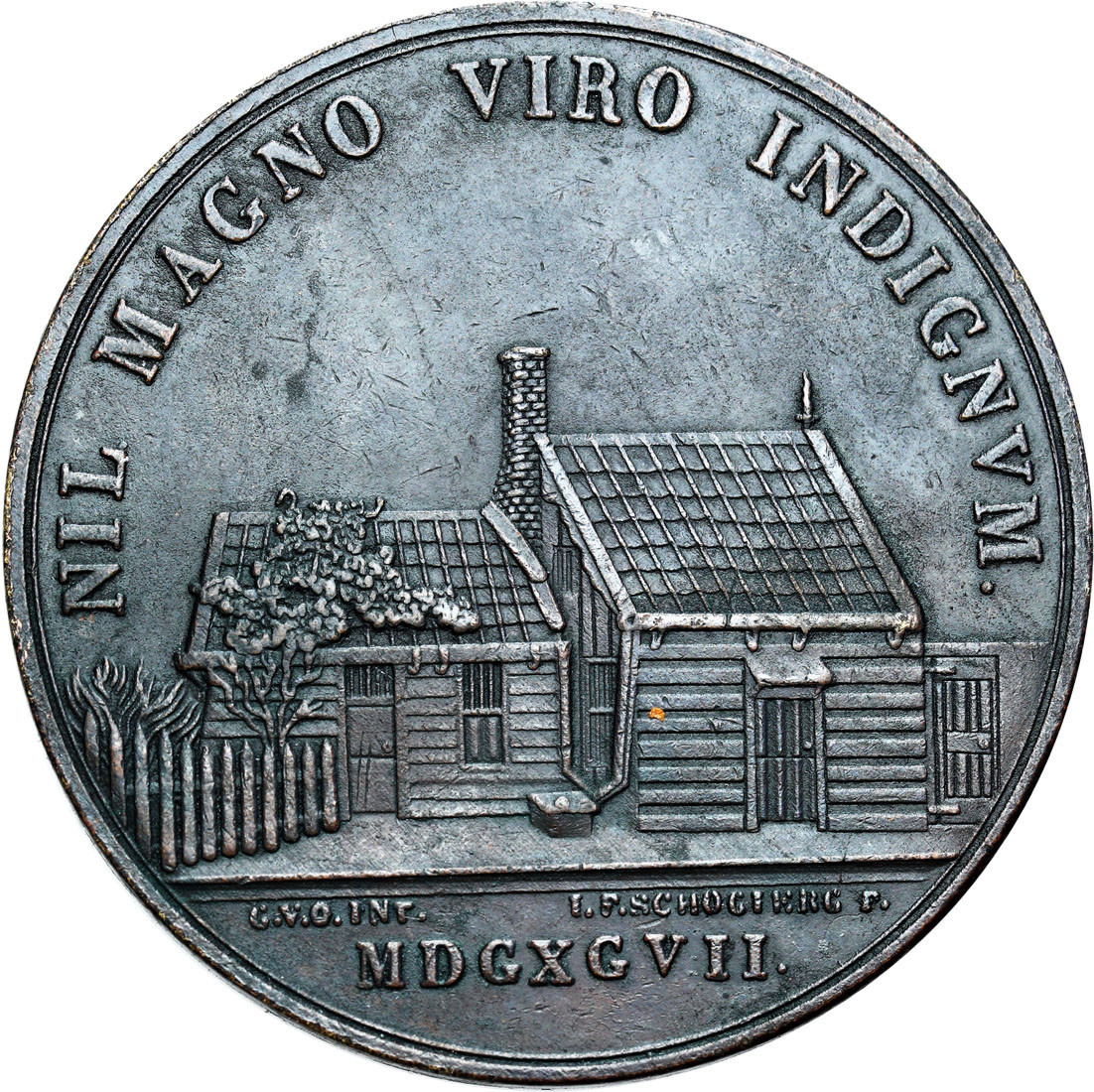 Rosja, Mikołaj I. Medal 1839 - wizyta Księcia Aleksandra II, w miejscu narodzin cara Piotra I w Saardam, późniejsza kopia