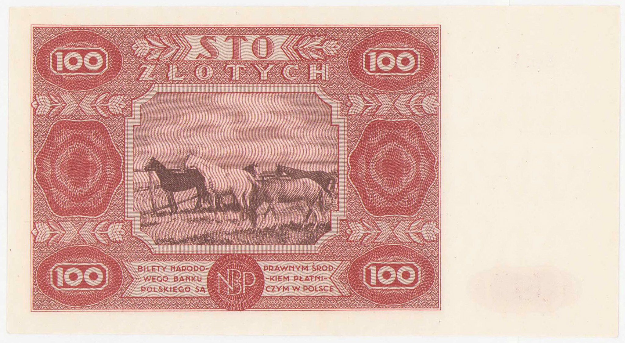 100 złotych 1947 seria A - PIĘKNE