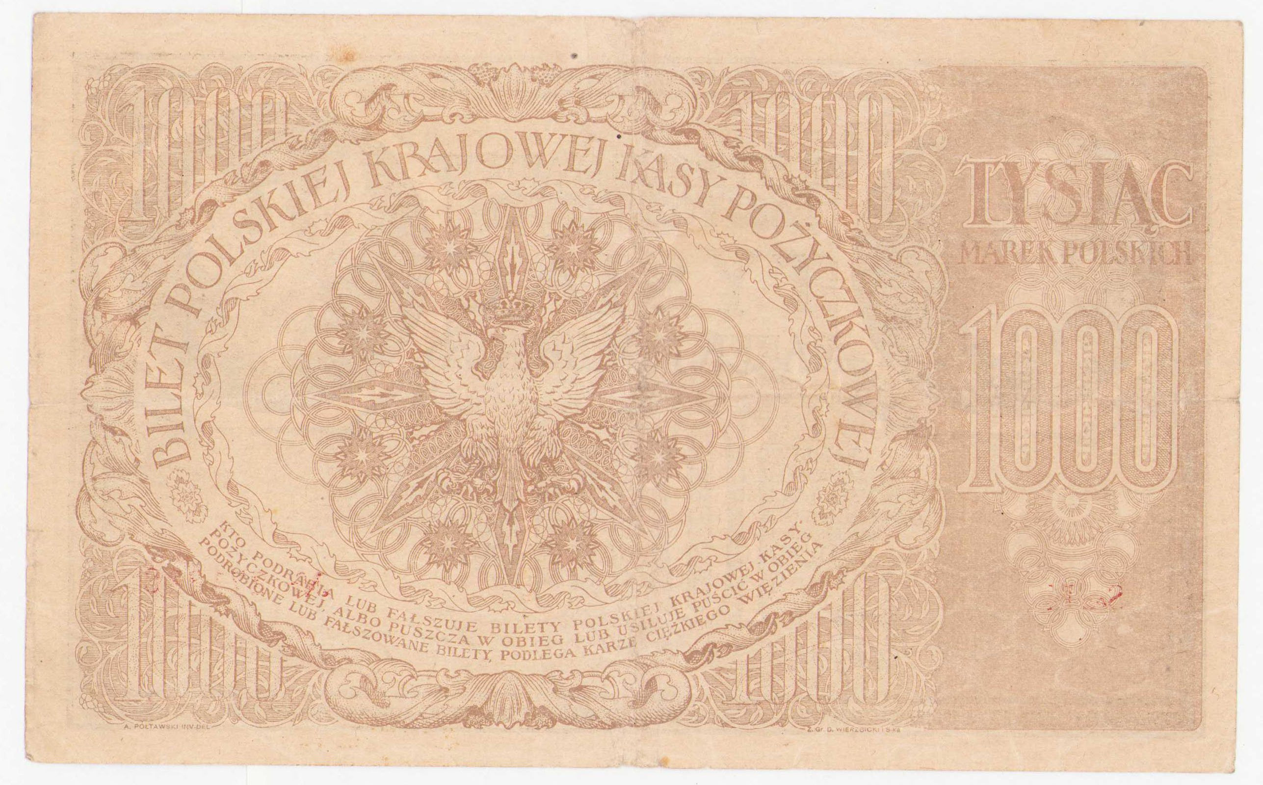 1.000 marek polskich 1919 seria K
