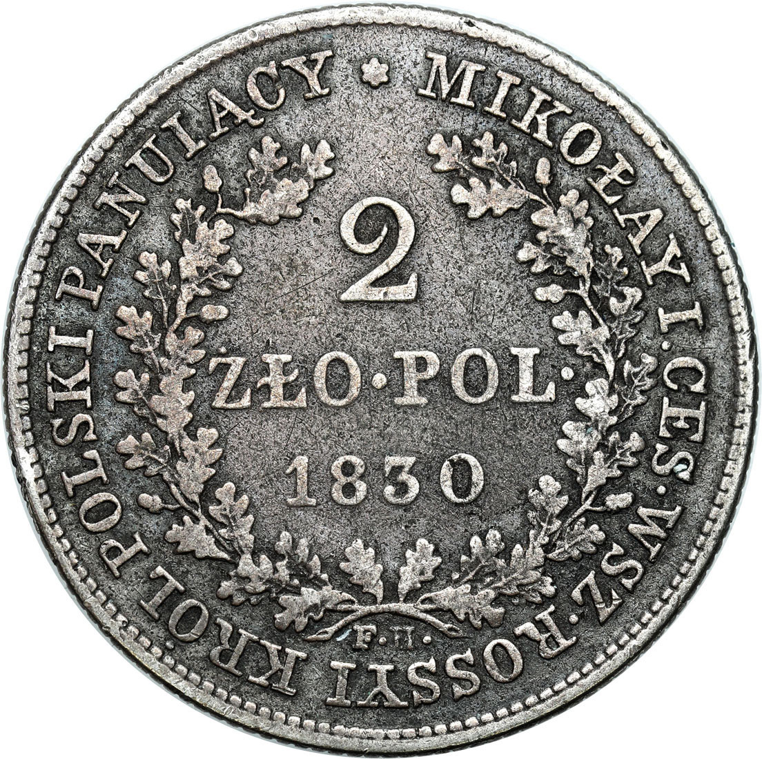 Królestwo Polskie/Rosja. Mikołaj I. 2 złote 1830 FH, Warszawa - RZADKI ROCZNIK