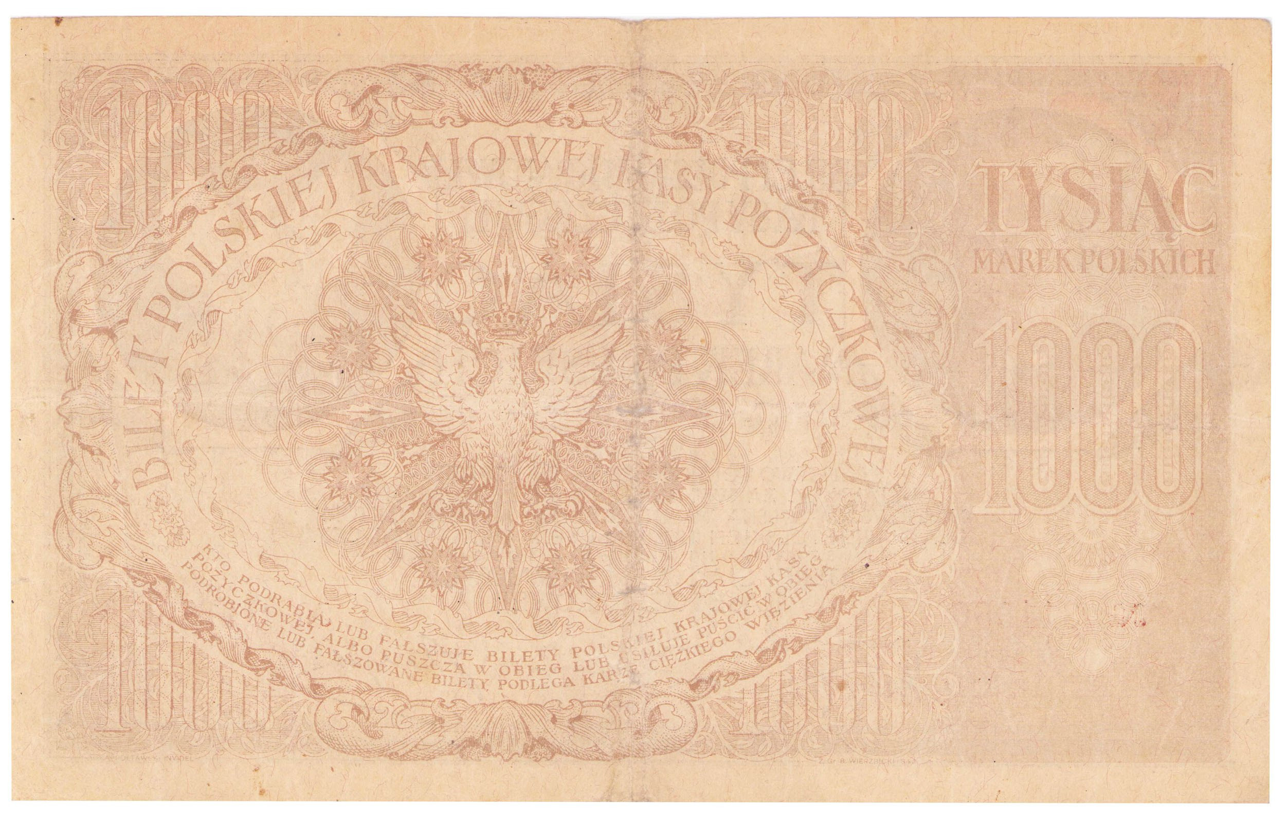 1.000 marek polskich 1919 – RZADOŚĆ R6