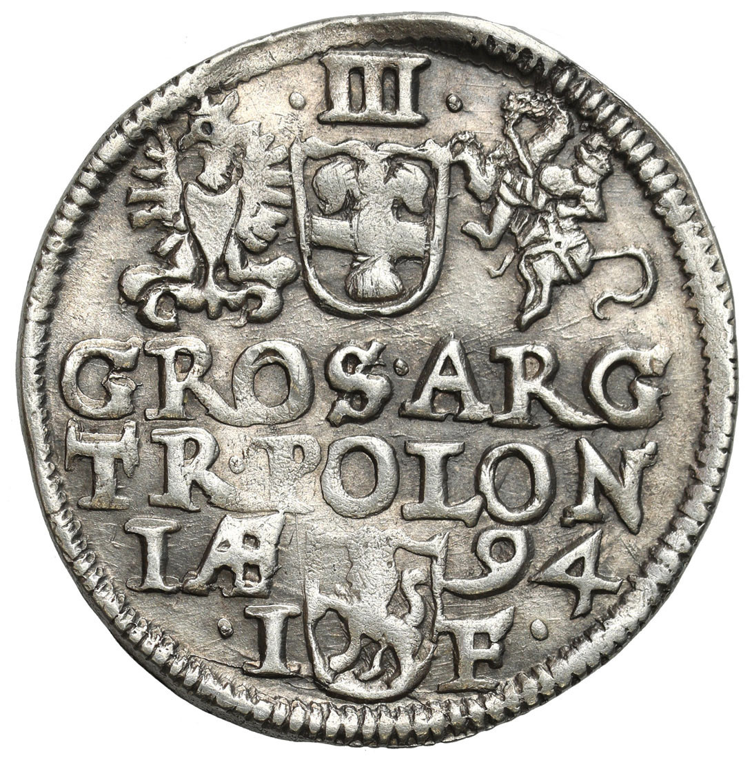Zygmunt III Waza. Trojak (3 grosze) 1594, Olkusz