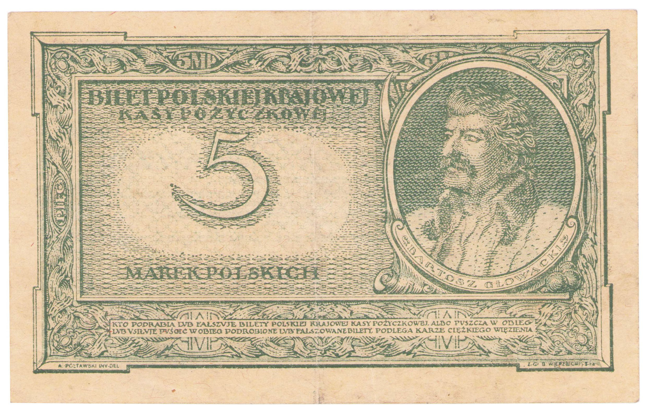 5 marek polskich 1919 seria IH