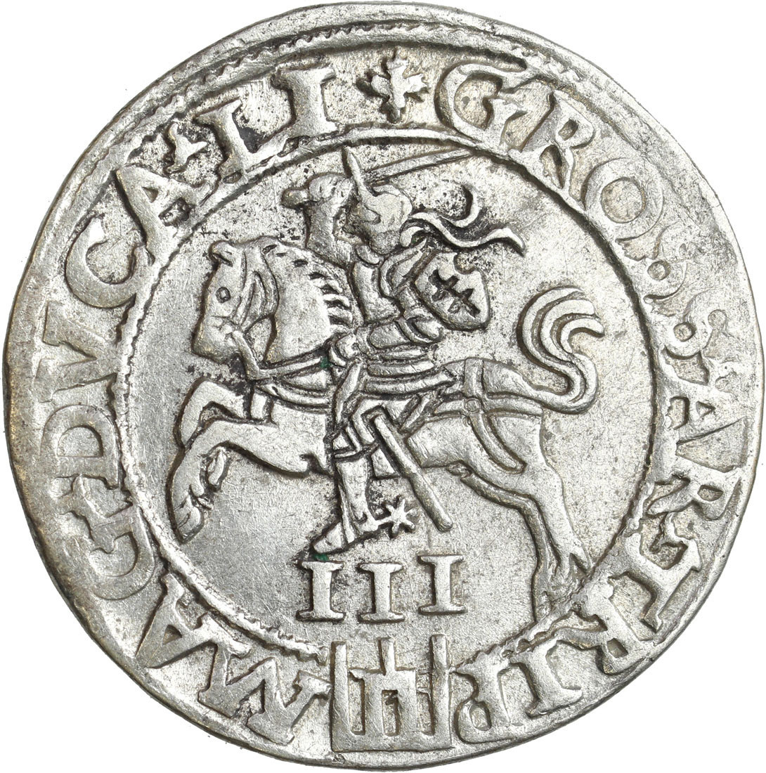 Zygmunt II August. Trojak (3 grosze) 1562, Wilno