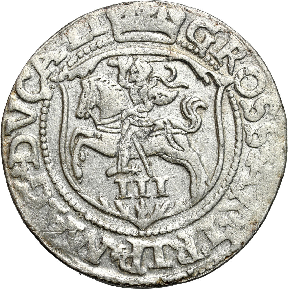 Zygmunt II August. Trojak (3 grosze) 1562, Wilno