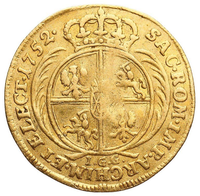 August III Sas. Dukat koronny 1752, Lipsk 