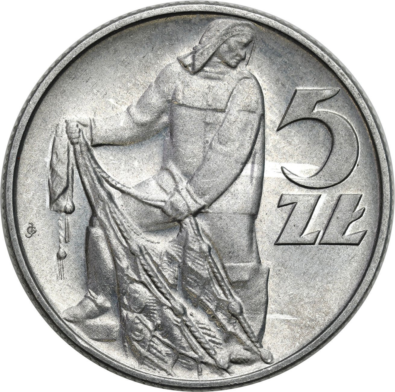 PRL.  5 złotych 1960 Rybak