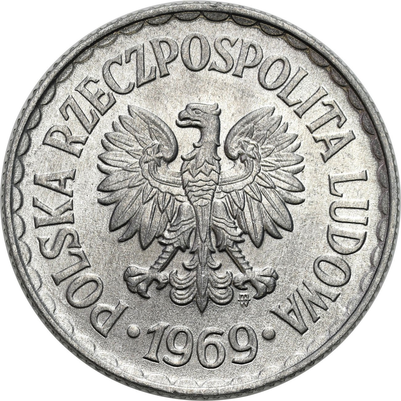 PRL. 1 złoty 1969 - RZADSZY ROCZNIK