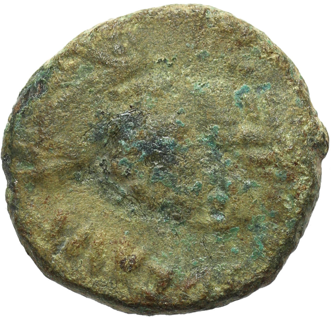 Cesarstwo Rzymskie, Nummus AE 11, Johannes 423 – 425 n.e., Rzym – RZADKOŚĆ