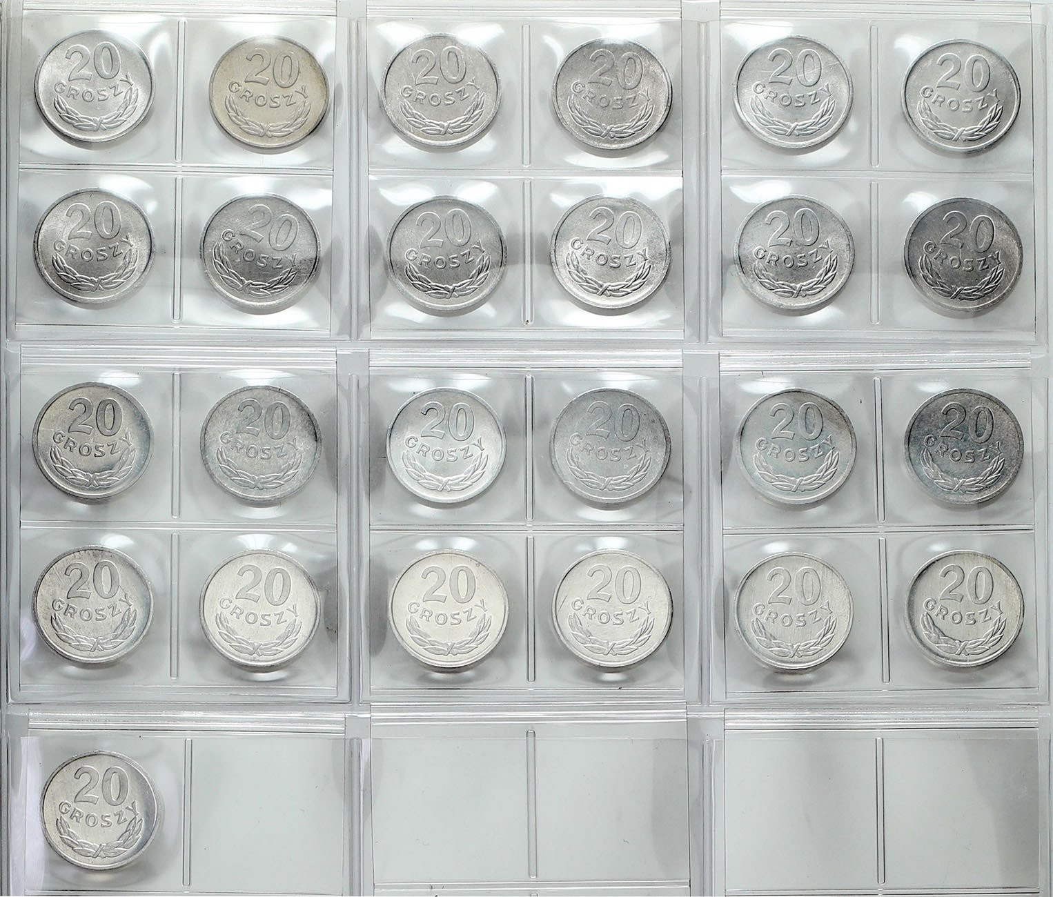 PRL. 20 groszy 1949 – 1985, zestaw 25 monet