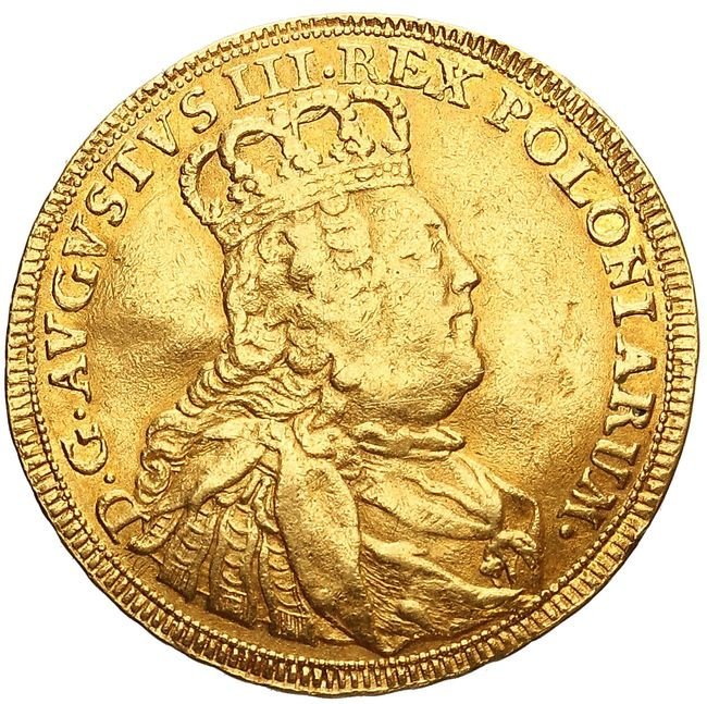 August III Sas. Dwudukat koronny 1753, Lipsk