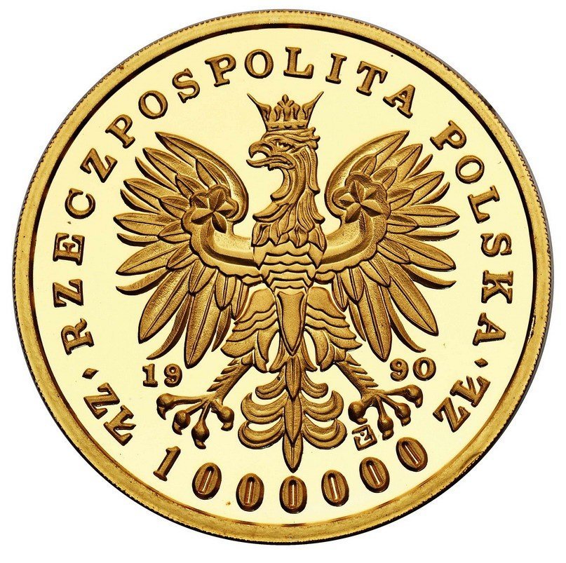 III RP 1 000 000 złotych 1990 Tadeusz Kościuszko – 12 uncji Au