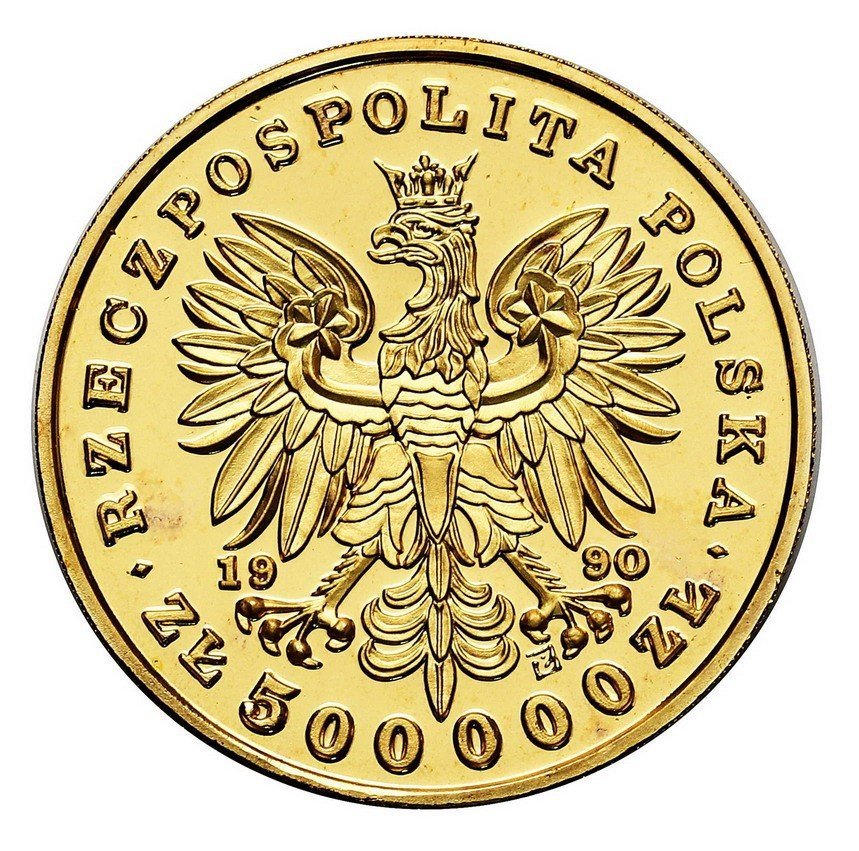 III RP 500 000 złotych 1990 Fryderyk Chopin