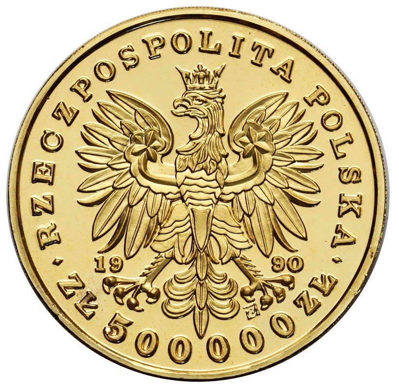 III RP 500 000 złotych 1990 Marszałek Piłsudski