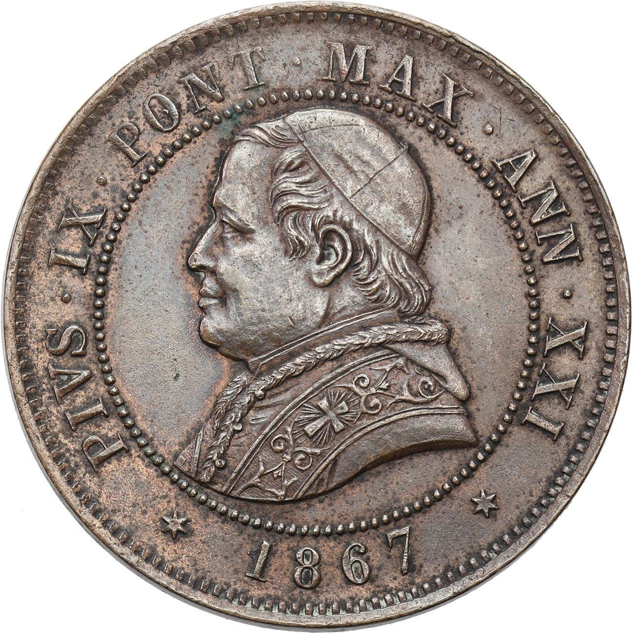 Watykan, Pius IX. 4 soldi 1867