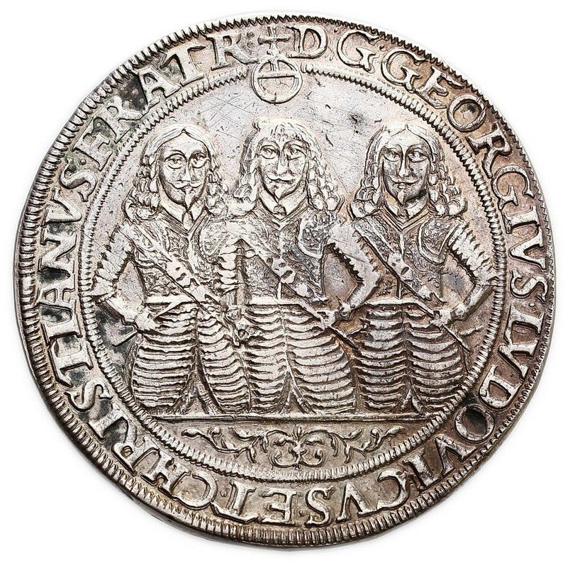 Powiązane z Polską, Śląsk, Pomorze, Prusy. Dwutalar 1656 Brzeg -RRR-